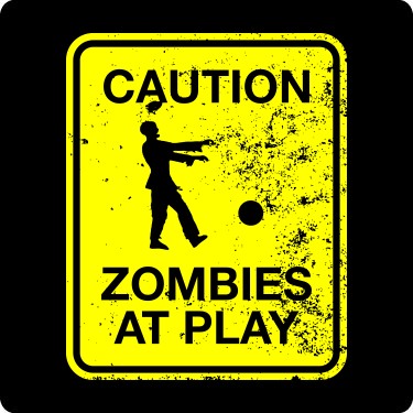 Caution: Zombies At Play Tee