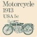 Motorcycle Stamp 1913 Tee